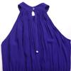 Women Summer Halter Sleeveless Lace Up Slim Wide Jumpsuit Pleated One Piece Trousers