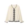 European and American Women's Color-Block Embroidered Fashion Shirt