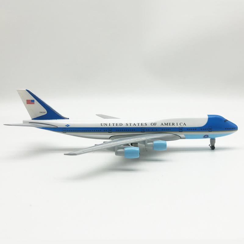 Alloy Aircraft United States Air Force One B747 Airlines Plane Models With Landing Gear Kids Gifts Collection Aircraft Toy