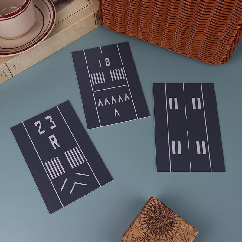 Diy Mini Simulation Passenger Aircraft Model Runway Platform Civil Flight Takeoff And Landing Background Sand Table Toy 15X10Cm