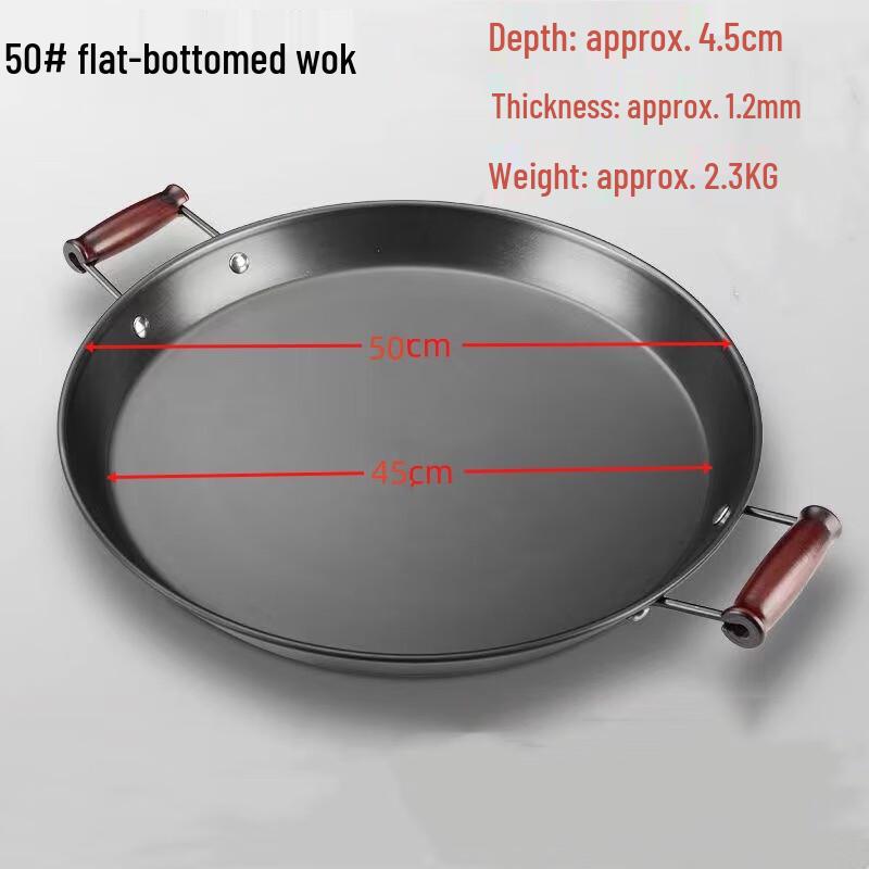 Wrought Iron Flat Bottom Pancake & Teppanyaki Pan