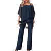 Women Casual Off-shoulder Party Set Elegant Two Piece Spring and Summer Fall