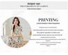 2026 Summer Silk Goddess Style Printed Short-Sleeve Loose Dress for Women