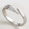 Yousheng 2Pcs Couple Rings Exquisite Shape Rust-proof Metal Stylish Engagement Open Ring Birthday Gift for Female
