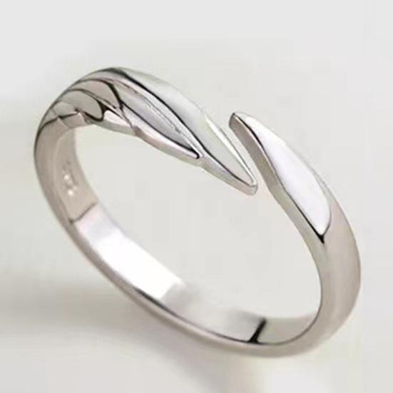 Yousheng 2Pcs Couple Rings Exquisite Shape Rust-proof Metal Stylish Engagement Open Ring Birthday Gift for Female
