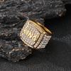 Creativity Men's Punk Hip Hop Rhinestone Ring Trendy KING Ring Fashion Jewelry Wedding Party Valentine Gift