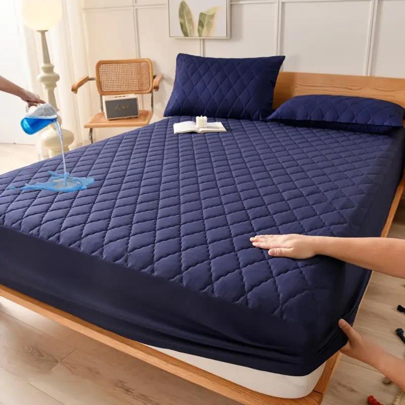 Quilted Waterproof Mattress Protector: Anti-Slip Urine Shield Cover