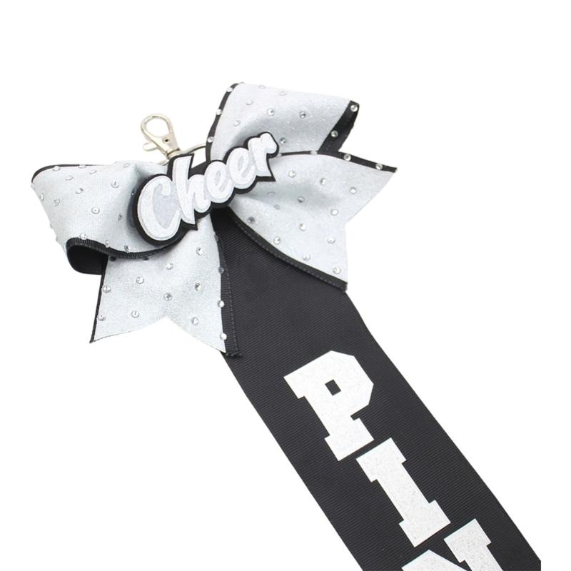 Cheerleader Inspirierender Schleifenband Schlüsselanhänger Zubehör Für Modebegeisterte Tägliche Nutzung