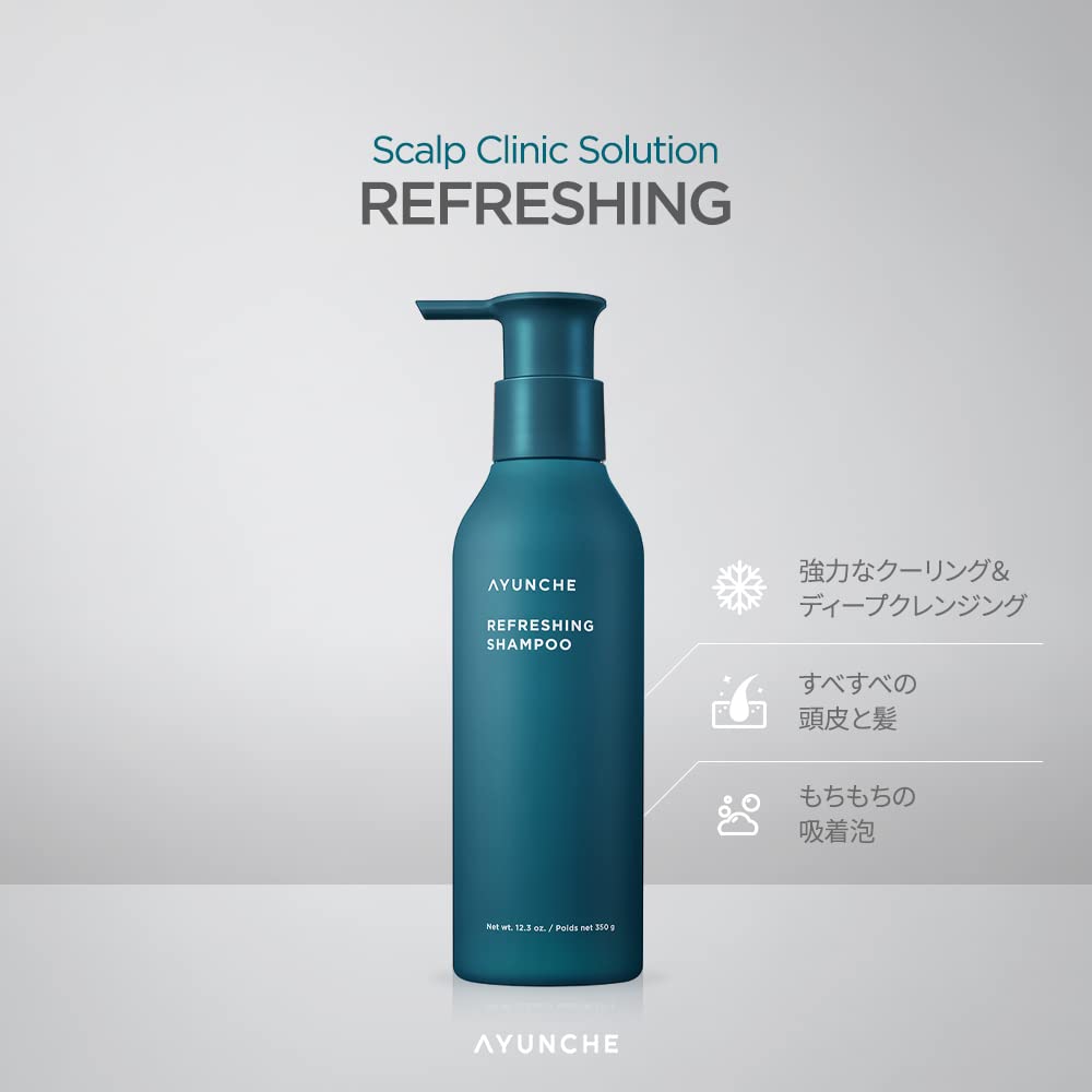 AYUNCHE Refreshing Shampoo Official AYUNCHE Brand 350ml, Scalp, Premium, Salon-Quality,