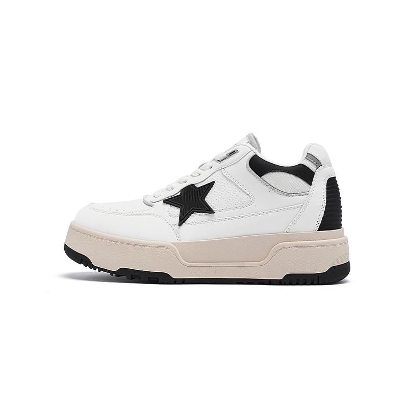 Augustine Platform White Shoes Women's Summer 2025 New Models with Skirts Casual Sports White Star Board Shoes