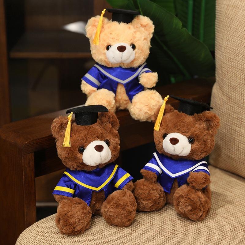 Doctor's suit teddy bear doll plush toy bear hug bear doll rag doll student graduation gift