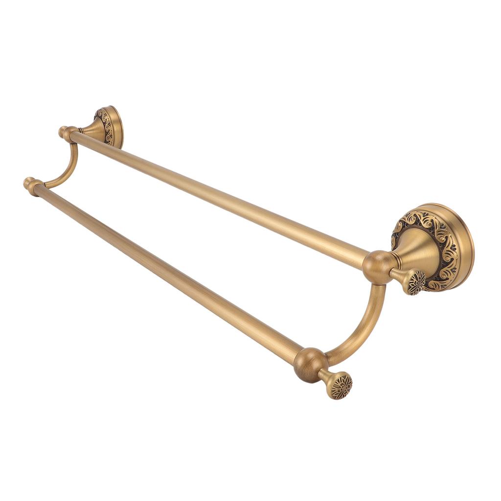 Koupelnový držák na ručníky Měděný Antický Nástěnný Věšák na ručníky Držák Tyč Tyč pro Domov Hotel Dvojitý