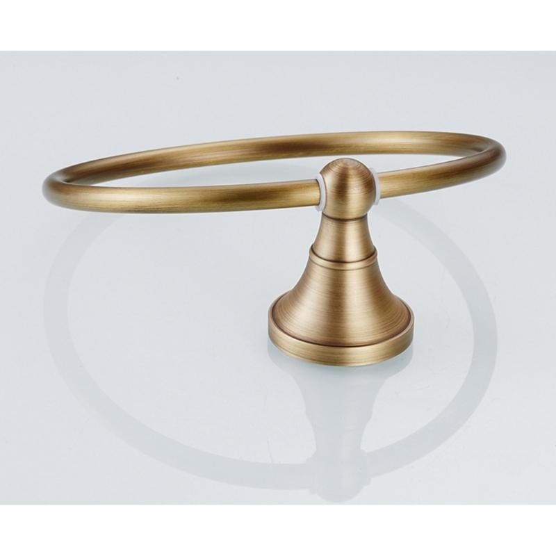 Elegant Oval Metal Towel Rings with Embossed Not Slip Base Stand for Secure Towel Holding In Modern Classical Bathrooms