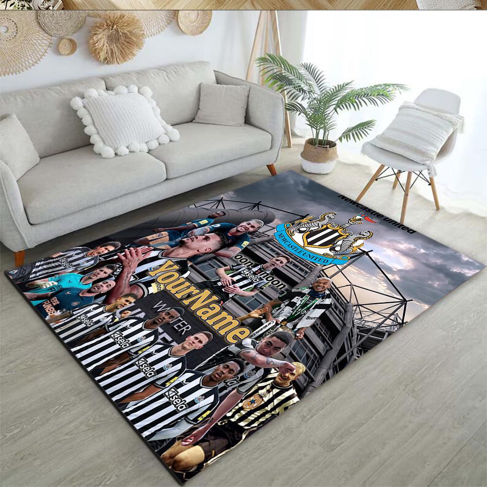 Newcastle 10 Customizable Name Carpet Design for Game Room Entryway Dormitory Living Rooms Anti-slip Rug Decorate Offices