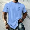 Men's Vintage Texture Printed Short Sleeve T Shirt Loose Fit Casual Summer Daily Wear Top Lightweight Breathable Fabric