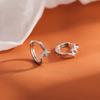 Star Ear Buckle Earrings Women'S Niche Design Sense Temperament Simple Lucky Tetragonal Star Earrings Tide