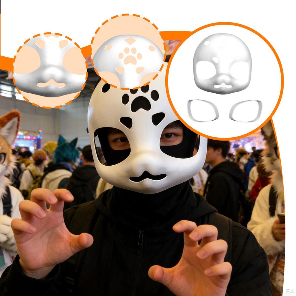 Fursuit Head Base Accessories , Lightweight, DIY Ideal Gifts Cosplay Prop Furry for Adults