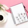 Self-Adhesive Paper Decorative Stickers for Party Decorative Presents Sealing Tooth 90x90mm Stickers: 25mm 9pcs/sheet