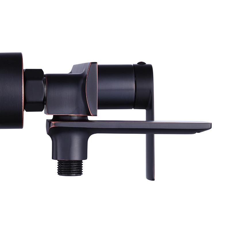 Modern Single Basin Faucet Side Opening Brass Bath Shower Tap with Hot Cold Feature Single Hole Mount Single Handle