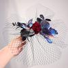 Elegant Halloween Hairpin Fashion Mesh Headpiece Creative Rose Hairpin  Halloween Party