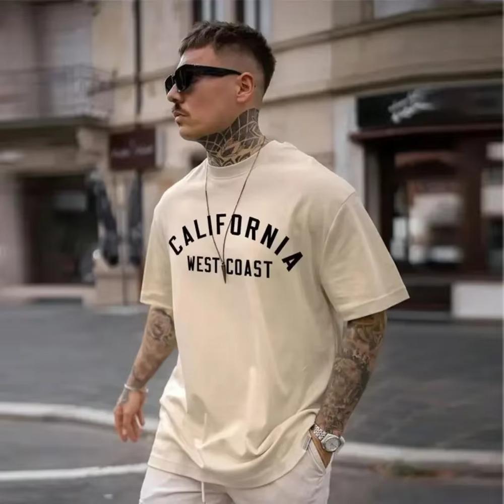 Brand Mens T-Shirt Cotton Summer Fashion Califoinia West Coast Printing Harajuku Short Sleeve O-neck Shirt Tee Tops Clothing