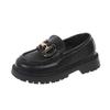 Girls' Black Princess Shoes 2025 Spring and Autumn Soft Soles Non-slip Foreign Style British Performance Loafers