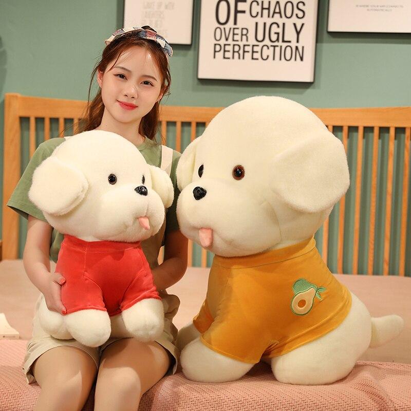 1buc 25 / 35 / 45 cm Jucării de pluș Kawaii pentru câine de pluș Câinele adorabil poartă păpuși pulover pernă umplută moale pentru decorațiuni de naștere pentru copii