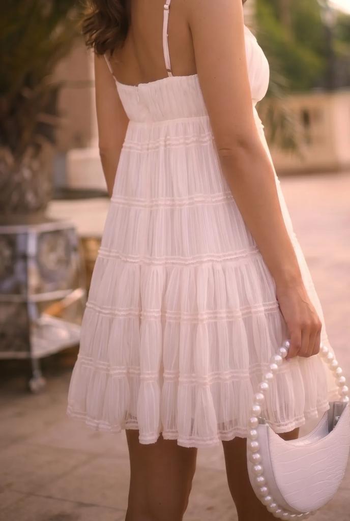 Rumi - airy mini dress in sand tone