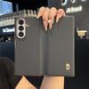 Applicable to Samsung Zfold1ultra mobile phone case plain leather double central axis ZFOLD1/1 folding anti-drop flip case