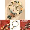 Vintage Lotus Beaded Bracelet For Men And Women With Chinese Style And Spiritual Symbols