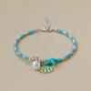 Handmade Seashell & Crushed Stone Bracelet with Lobster Clasp - Perfect Summer Travel Souvenir
