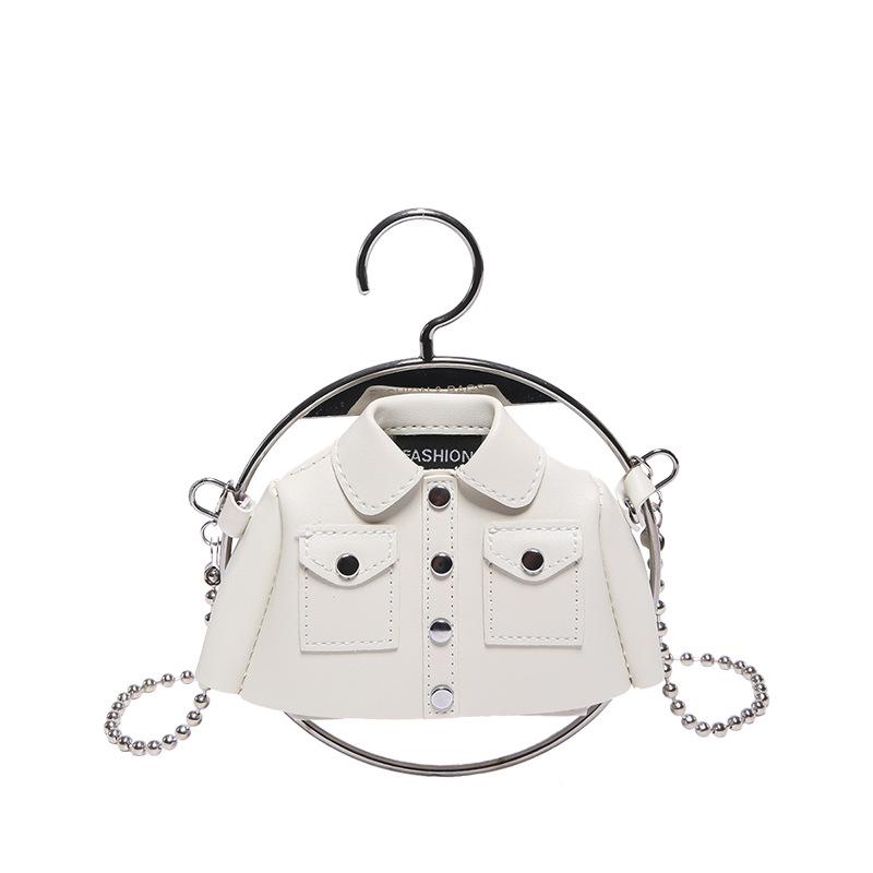

1pcs Fashion Crossbody Bag PU Mini Shoulder Bag Clothing Shape Design Casual Clutch Trendy Square Style for Daily Use белый