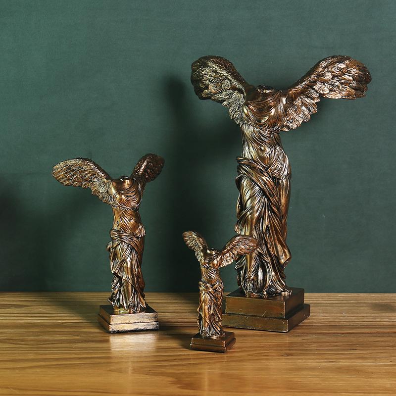 European Victory Goddess Figures Sculpture Resin Crafts Home Decoration Retro Abstract Goddess Statues Ornaments Business Gifts