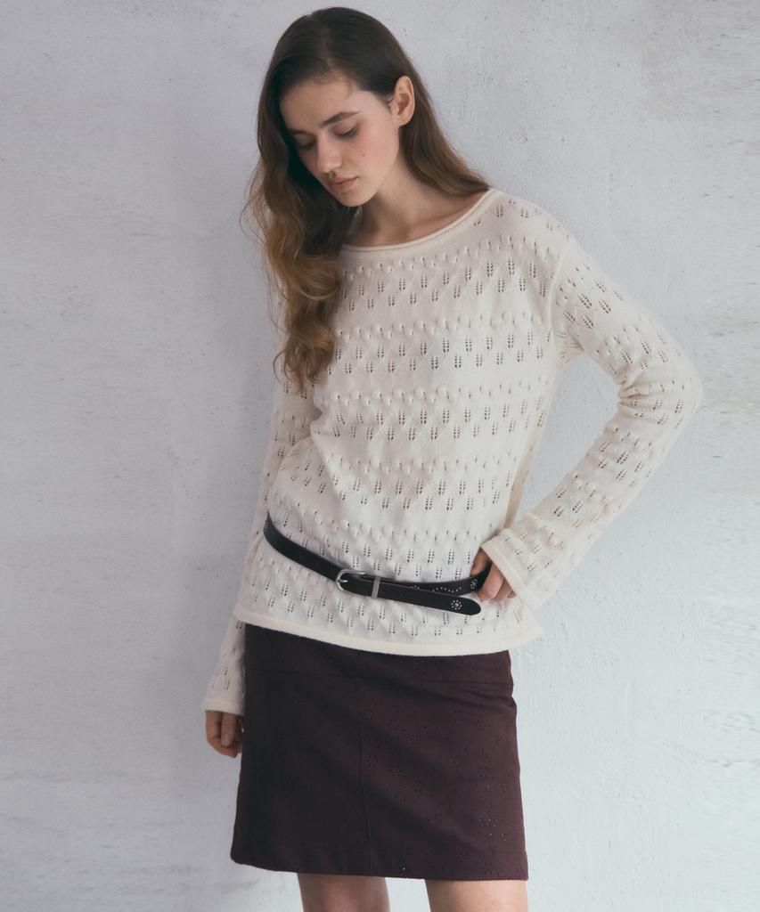 Aueonoseuteljia Punch Fake Suede Midi Skirt_Brown(O25-Sk19)