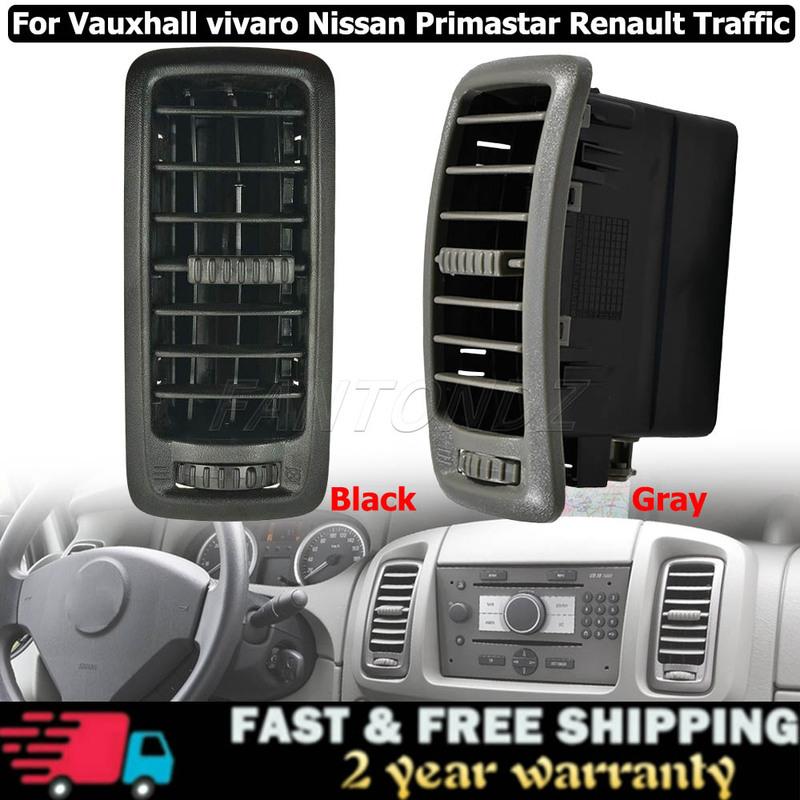 For Vauxhall Vivaro Nissan Primastar Renault Traffic Dash Air Vent Black Or Gray Heating Grille Diffuser Center Panel 7701054458