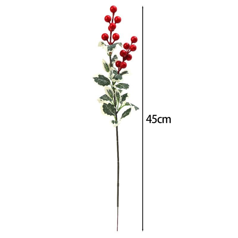 Artificial Berries Holly Red Berries Green Leaf Branches Dining Table Flower Arrangement Decoration DIY Xmas Tree Pendants