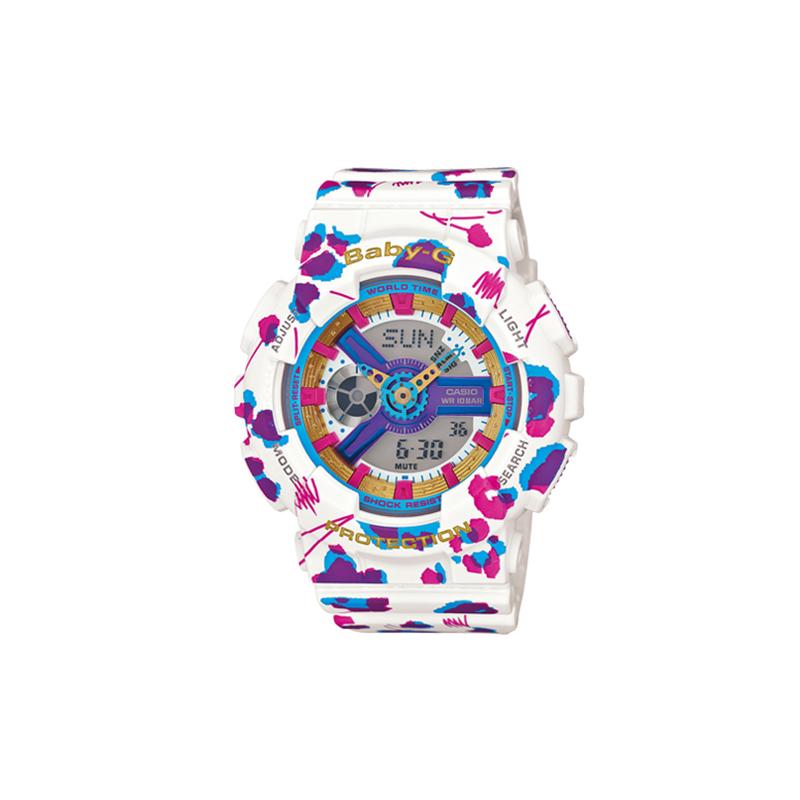 

Casio BABY-G Theme Series Fashion Sports Waterproof Trend Quartz Movement Resin Strap Japanese and Korean Watch Women’s Watch Color Dial BA-110FL-7A чорний