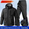 Fleece-Lined Camouflage Workwear Set, Windproof & Waterproof, Warm Outdoor Winter Climbing Suit