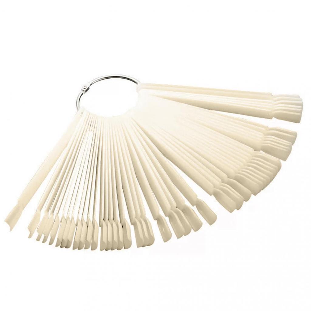50Pcs Fan-shape Nail Art Tips Polish Board Display Practice Sticks Manicure Tool