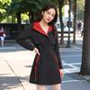 Plus Size Women's Hooded Trench Coat New Korean-Style Color-Block Loose Fit Slimming Windbreaker Elegant Casual Versatile Coat