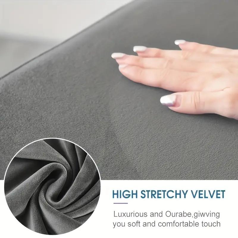 1PC Velvet Sofa Seat Cushion Covers For Living Room Plush Cushion Covers Soft Stretch Couch Slipcover Furniture Protector