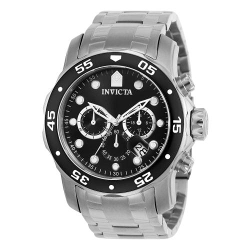 

Invicta Pro Diver Quartz Watch, 48mm Case, Silver Stainless Steel Strap, Black Dial, Men s 69