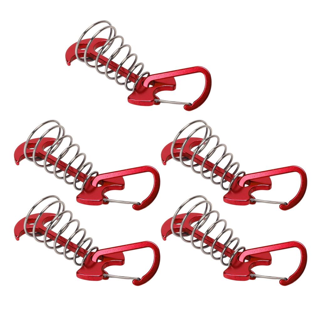 5pcs   Tent Nails Large Deck Boards Camping Tent Fixing Stakes with Spring Buckle   Wind Rope