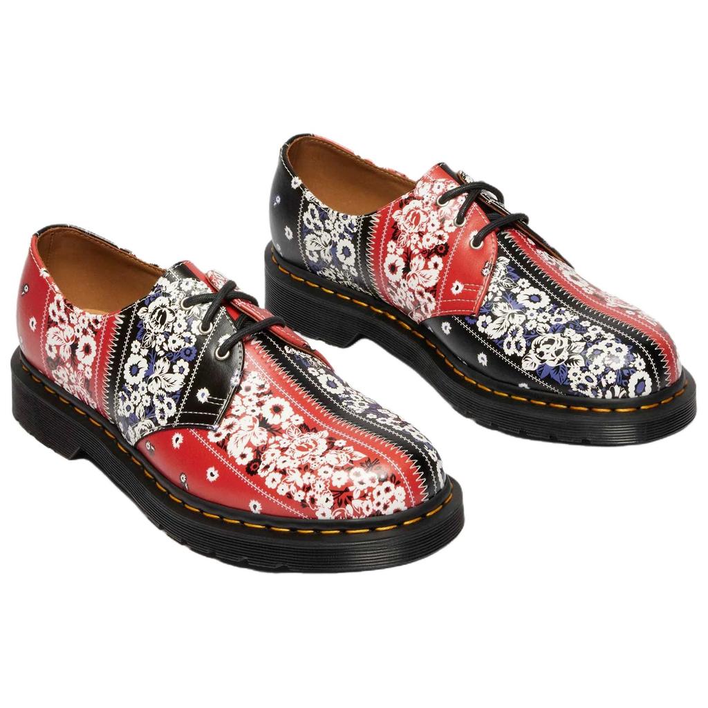 Dr. Martens 1461 Nomarhythm Leather Minimalist Fashion Durable Low-Top Casual Shoes Unisex Casual Shoes Red Black 42733100