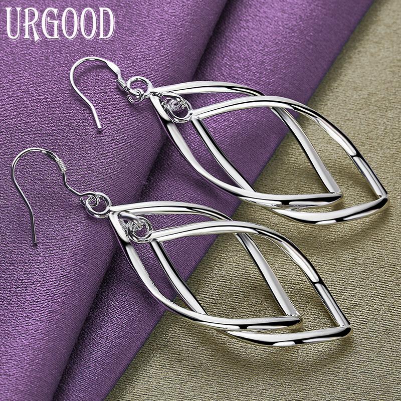 Cercei cu pandantiv geometric din argint 925 cadou Bijuterii de modă