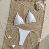 Women Solid Color Fashion Sexy Two Piece Split Bikini Swimwear