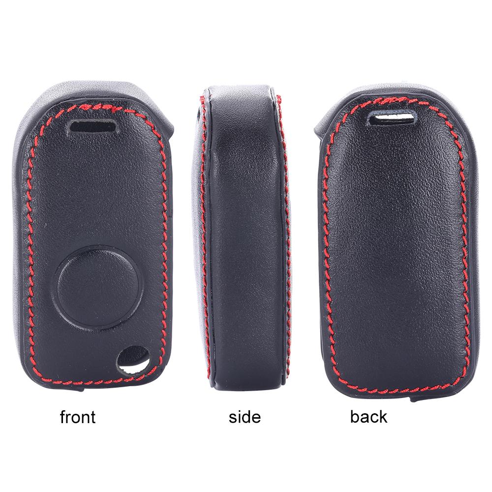 Leather Car Key Case For Mercedes Benz C E S Ml Sl Ml55 Amg S500 Sl500 1 Button Folding Remote Fob Cover Keychain Protector