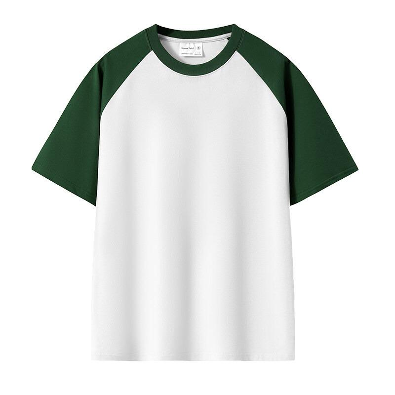 Men Casual Loose Crew Neck Striped Color Block Short Sleeve Daily T Shirt