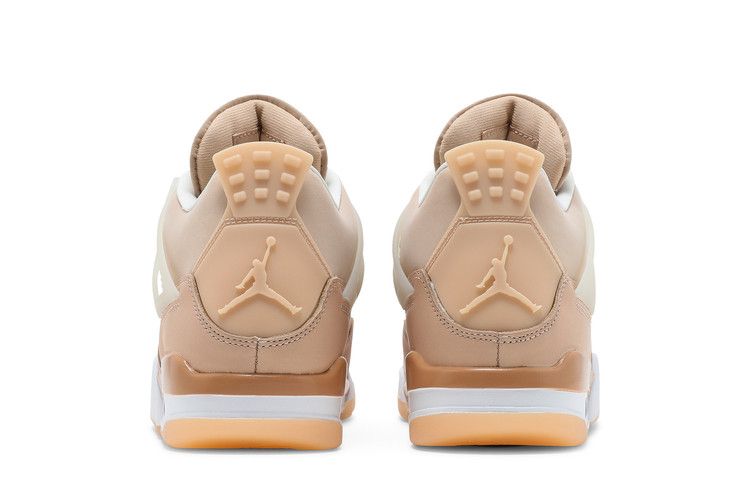 Women's Sneakers Nike Jordan 4 Retro Shimmer (Women's) Shimmer/Bronze Eclipse-Orange Quartz-Metallic Silver