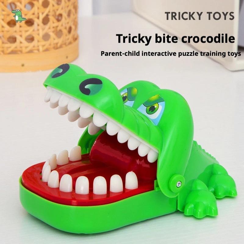 Krokodil Zahnarzt Fingerbeißspiel, Klassisches Zähneziehen Puzzle Spielzeug für Kinder & Erwachsene, Lustiges Familienspiel & Stressabbau